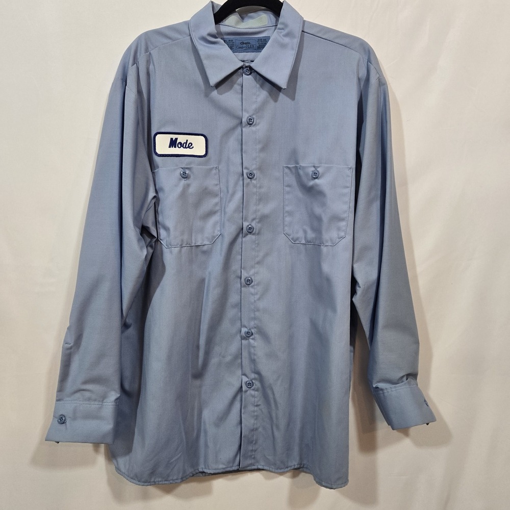 Cintas "Mode" Patch Blue Work Shirt XL-RG Mechanic Industrial Workwear